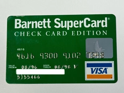 Tarjeta de cheque Barnett Bank SuperCard edición▪️No es una tarjeta de crédito▪️1998 Exp▪️De colección Foto 1 de 3