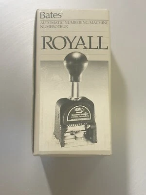 Vintage Bates Royall Numbering Machine Model RNM5A-7 - Image 1 of 3