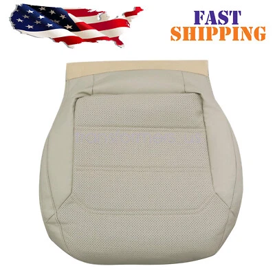 Fits 2012-2020 Volkswagen Passat Driver Bottom Perforated Leather Seat Cover Tan - Image 1 of 4