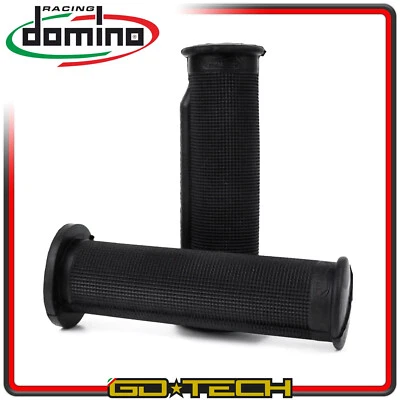 MANOPOLE DOMINO DAYTONA Nere MOTO CAFE RACER CUSTOM VINTAGE SCRAMBLER UNIVERSALI - Immagine 1 di 4