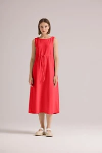 Kleid ohne Arm midi Modal Sommer rot Damen Soldout - Bild 1 von 3