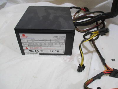 Coolmax 500Watt Computer Power Supply Model: T-500U CU-500B Tested and Works!!!! - Image 1 of 4
