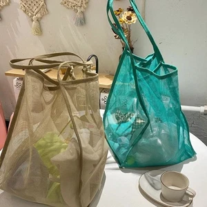 Large Capacity Handbag INS Style Shopping Bag New Fashion Mesh Shoulder Bag - Picture 1 of 14