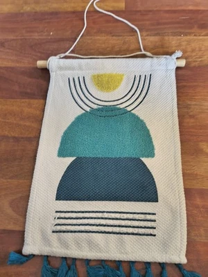 Tienda Primavera Borla Tela Colgante de Pared Tapiz Boho Chic Arte Geométrico Decoración Foto 1 de 4