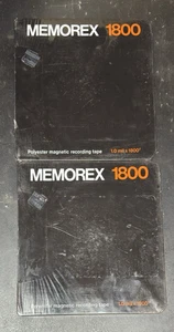 Due Nastro Magnetico SIGILLATO Memorex 1800 Poliestere Registrazione 1,0 Mil x 1800' - Foto 1 di 2
