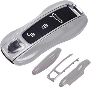 AeroBon 3-Piece Painted Key Fob Cover Compatible with Porsche Chalk - Picture 1 of 6