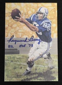 RAYMOND BERRY Signed Goal Line Art Card-HALL OF FAME-BALTIMORE COLTS-JSA - Picture 1 of 4