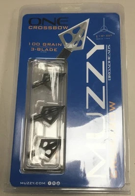 Flechas de cabeza ancha de acero inoxidable Muzzy 283x 100gr 3 hojas 1-1/8" - 3 piezas Foto 1 de 2