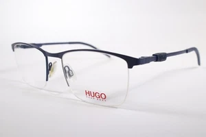 Hugo Boss Eyeglasses HG 22 Unisex Blue Semi-Rimless Metal Glasses Frames 53 mm - Picture 1 of 4