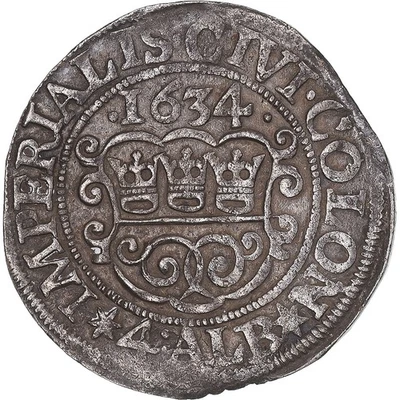 [#343431] Coin, German States, COLOGNE, 4 Albus, Blaffert, 1634, Cologne, AU - Image 1 of 2