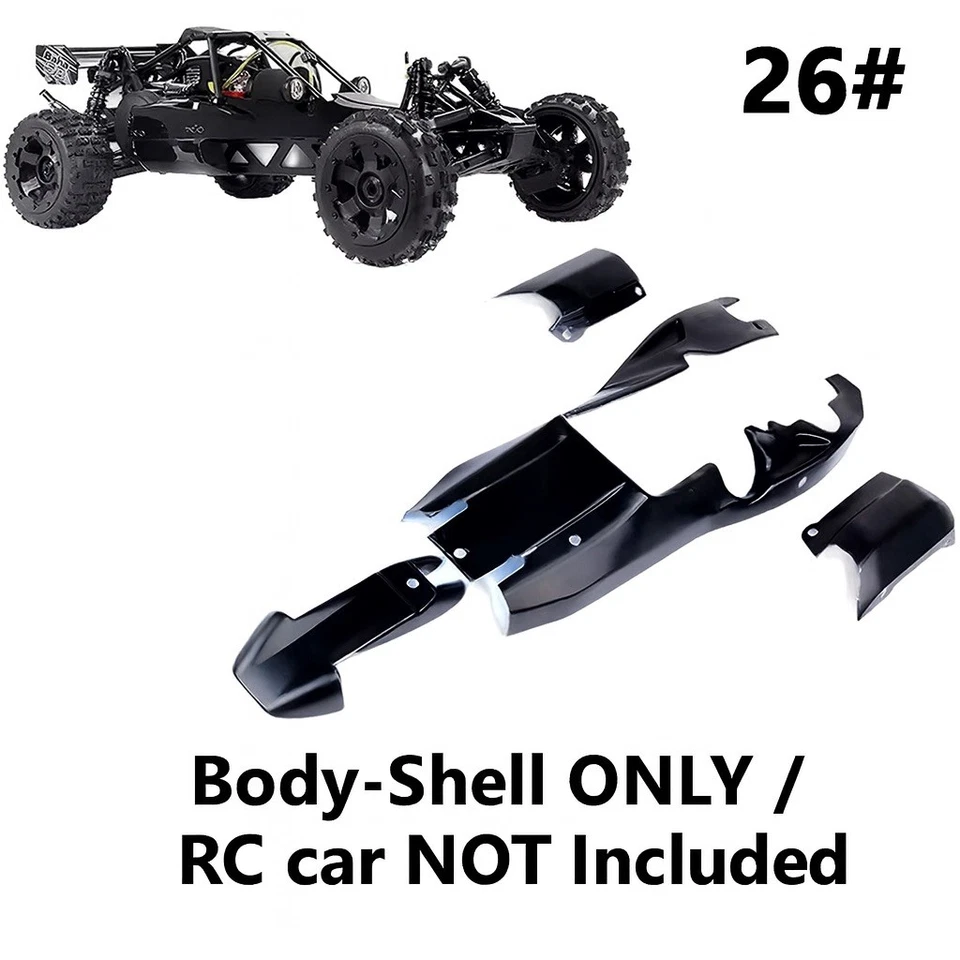 Baja 5B Body Shell 1/5 Scale 🛞 Fits HPI & Rovan – Ready to Install (Black) - Image 1 of 1
