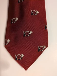 Cravatta uomo Pride of England, Briar, classica, rossa, corna/trombe, designer, 55" - Foto 1 di 7
