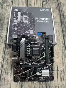 For ASUS PRIME B760M-K D4 Motherboard Intel B760 LGA1700 DDR4 M.2 mATX VGA HDMI - Picture 1 of 2