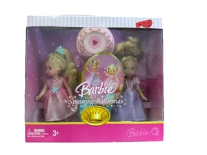 MATTEL BARBIE Spinning Ballerinas Dolls, Blonde Brunette Kelly Gift Set 2007 NEW - Picture 1 of 2