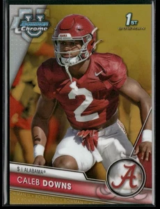2023 Bowman Chrome U CALEB DOWNS 1st Bowman Gold Refractor /50 #49 ALABAMA L926 - Picture 1 of 3