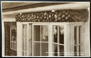Clovelly Bideford Devon, Hand Carved Wood on Cottage RPPC Real Photo Postcard - Picture 1 of 2