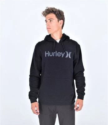 Hurley Sudadera con capucha sólida para hombre ~ One & Only Solid negro - Imagen 1 de 3