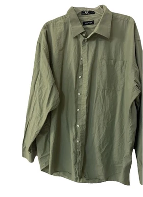 Camisa de vestir para hombre Nautica calce clásico abotonada grande y alta 19 36/37 OD verde Foto 1 de 4