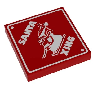Santa Xing Sign made using LEGO part - B3 Customs - Picture 1 of 1
