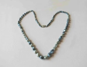 Vintage Blue Beaded Necklace - Picture 1 of 5