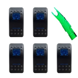 Tapa de interruptor basculante azul 5 piezas cubierta de reemplazo impermeable para automóvil barco marino camión - Imagen 1 de 6