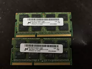Micron 8GB (2x4GB) 2Rx8 PC3L-12800S DDR3 SODIMM Laptop Memory RAM - Picture 1 of 2