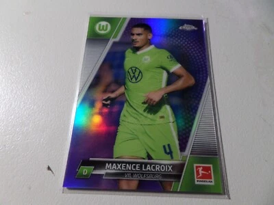 2021-22 Chrome Bundesliga Purple #100 Maxence Lacroix 134 #299 - VfL WOLFSBURG - Image 1 of 2