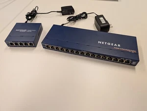 Netgear Prosafe GS105 5 Port and GS116 16 Port Gigabit Switch - Picture 1 of 6