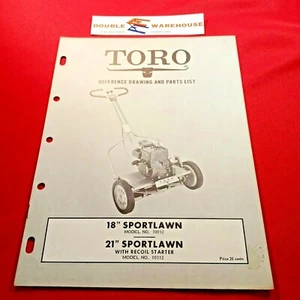 Toro 18" & 21" Sportlawn Reference Drawing and Parts List Manual 10012 & 10312 - Picture 1 of 1