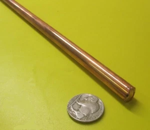 110 Copper Rod  3/8" Dia. x 24" Inch Length - Picture 1 of 7