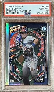 2024 Bowman Chrome- Prospect Power-Up Matt Shaw #PP-16 (RC) - Picture 1 of 2