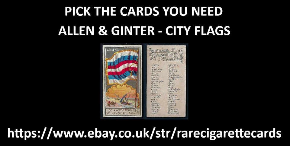 ALLEN & GINTER - CITY FLAGS - PICK THE CARDS YOU NEED - Image 1 of 1