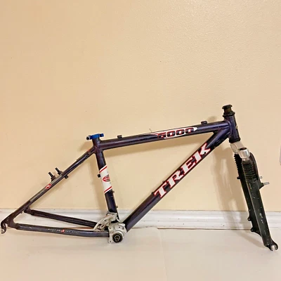 Vintage Trek 6000 Alpha Bike Frame Made in USA MTB 16.5" w/ Fork Hardtail - Image 1 of 4