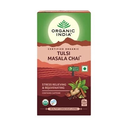 2 PACKUNGEN X Bio India Tulsi Masala Chai 25 Teebeutel 100 % Kräuter... - Bild 1 von 4