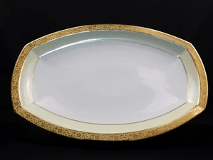 Heinrich H & Co Gold Encrusted Floral Rim 15.75" Serving Platter - Picture 1 of 5