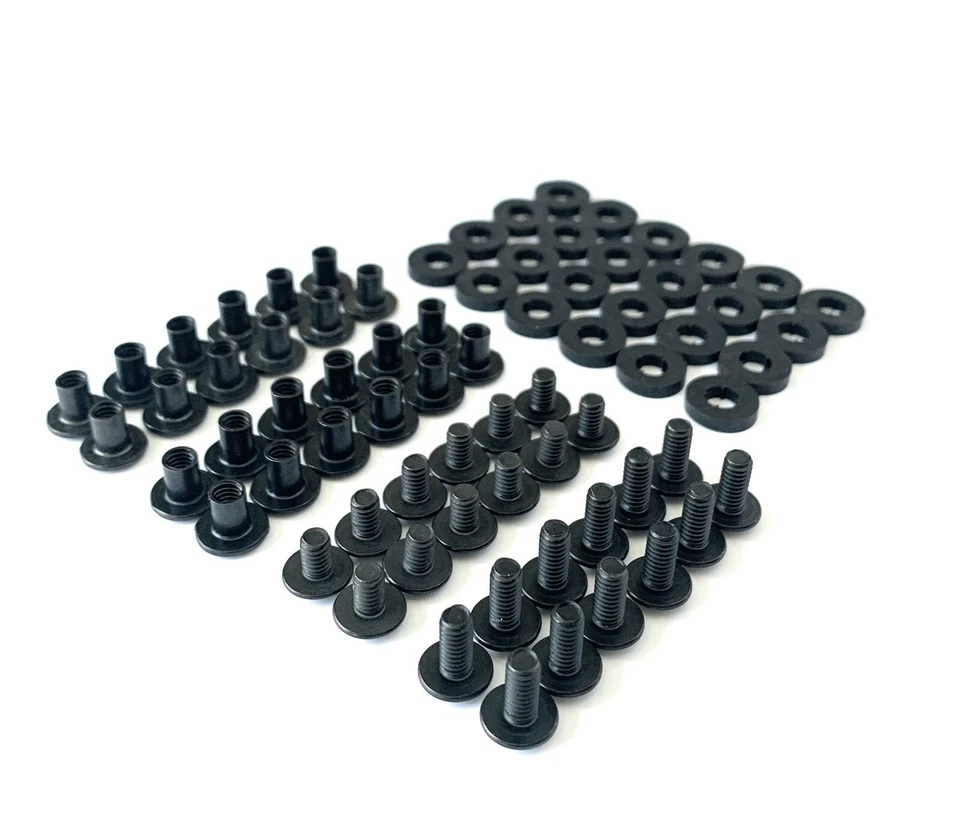 Black Chicago Screws, 72 Pcs - 1/4" & 3/8 for DIY Kydex & Leather Gun Holsters - Image 1 of 4