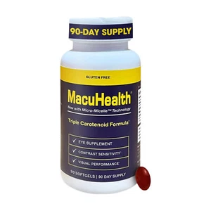 Macuhealth Triple Carotenoid Formula - Eye Vitamins For Adults -90 Softgels - Picture 1 of 12