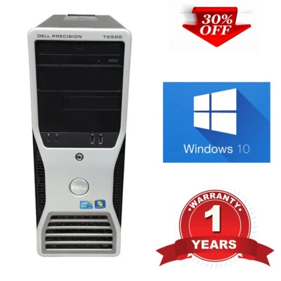 Dell Precision T5500 Dual Xeon X5650 2.66GHz 2TB SATA 32GB DDR3 Quadro 600 1GB - Image 1 of 4