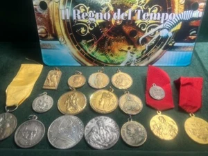 Sacred Medals Pilgrimages Of Merit Metal Vintage Ribbons Lot No. 19 - Picture 1 of 15
