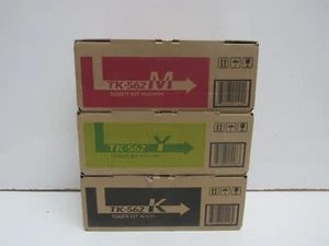LOT OF 3! GENUINE KYOCERA TK-562K/TK-562Y/TK-562M (FS-C5300DN) TONER KIT - Picture 1 of 1