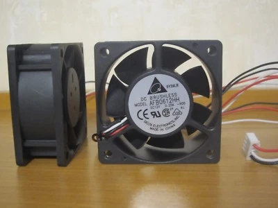 1 x Delta Electronics AFB0612HH Fan (60 mm * 60 mm * 25 mm) 12VDC 0.25A 3 pins - Image 1 of 3