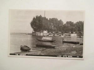RPPC Lake City Minnesota Postcard The Harbor Real Photo MN - Picture 1 of 2