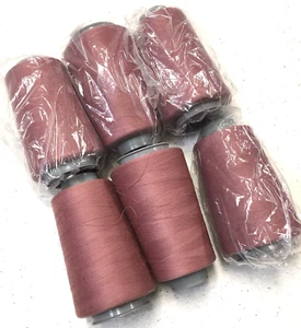 Coats Epic Serger Sewing Quilting Thread Cone 6 Spool Lot 6000yds Ashes of Roses - Picture 1 of 4