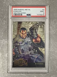 1995 Marvel Metal Gold Blaster #9 Punisher PSA 9 MINT - Picture 1 of 2