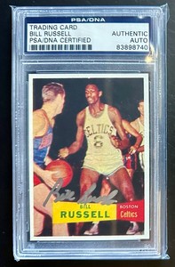 1957 Topps #77 Bill Russell Signed Autographed RP Rookie Card