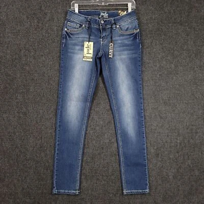 Pantalones de mezclilla Jade Jeans para mujer 7/8 ajustados azules elásticos bolsillo medio curvilíneo 30x30 Foto 1 de 4