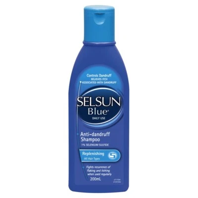 Selsun Blue Anti-Dandruff Shampoo Replenishing 200mL All Hair Types Daily Use - Bild 1 von 3