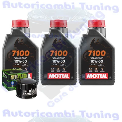 Kit D'Entretien Huile Motul 7100 10W50 + Filtre Pour BMW C650 GT K19 2011>2018 - Photo 1/4