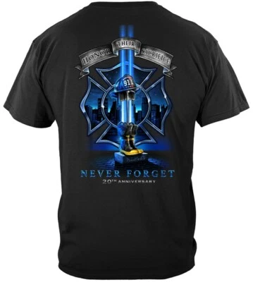 New 911 20th ANNIVERSARY TRIBUTE HIGH HONOR FIREFIGHTER - T-SHIRT  - Image 1 of 2