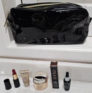 Lancome Black makeup bag + 5 Lancome Products, Absolue Cream, Genifique, Lip, ++ - Picture 1 of 6